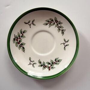 Spode Christmas Tree Saucer 5.5” Single Replacement Plate EUC